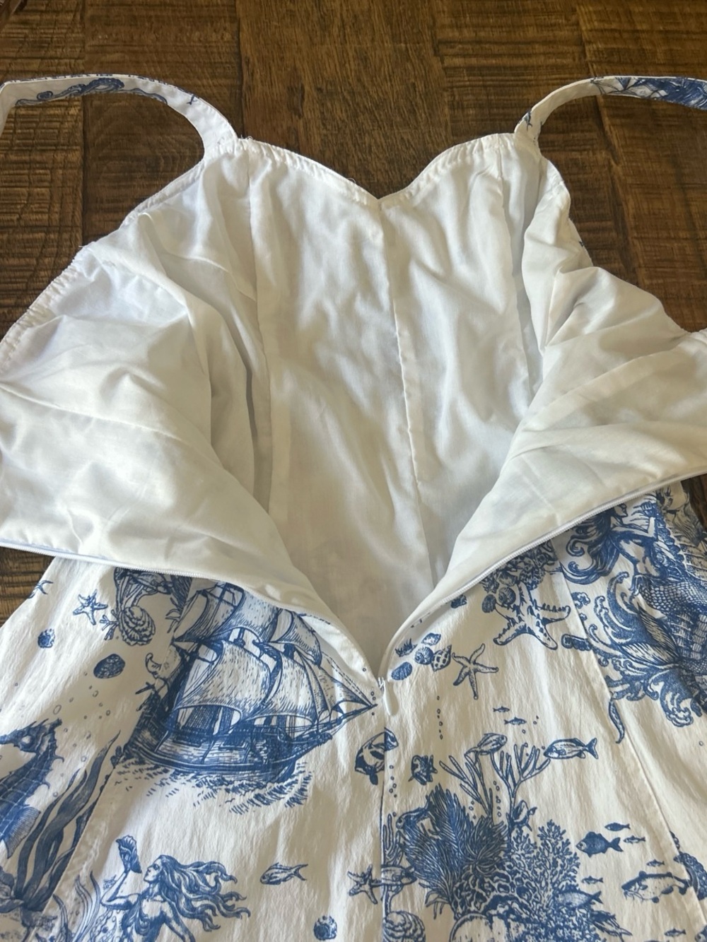 Avec Les Filles White Light Blue dress - Picture 5 of 8
